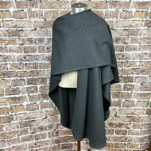 Bleyle Women's Open-Front Charcoal Gray Cape Coat